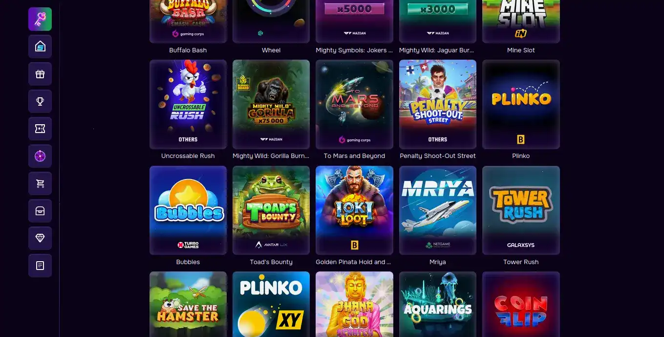 Интерфейс игровых автоматов Ttr casino на компьютере и телефоне